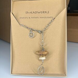 Silver and Brown Necklace